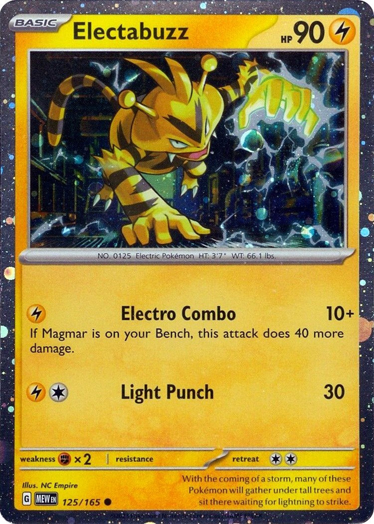 Electabuzz (125/165) (Cosmos Holo) [Miscellaneous Cards] | Tables and Towers