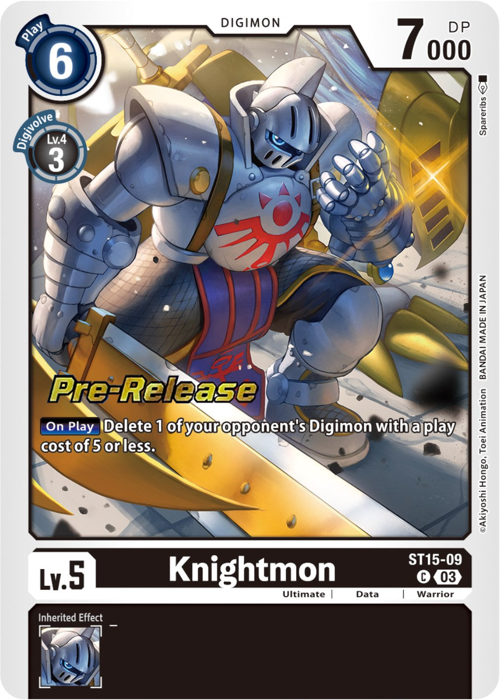 Knightmon [ST15-09] [Starter Deck: Dragon of Courage Pre-Release Cards] | Tables and Towers