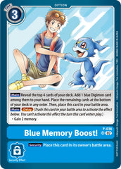 Blue Memory Boost! [P-036] (NYCC 2023 Demo Deck) [Promotional Cards] | Tables and Towers