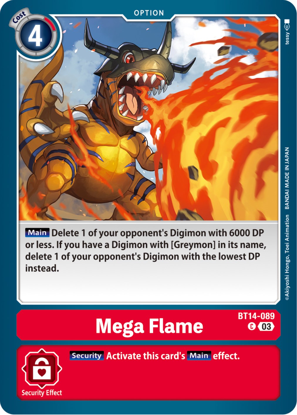 Mega Flame [BT14-089] [Blast Ace] | Tables and Towers