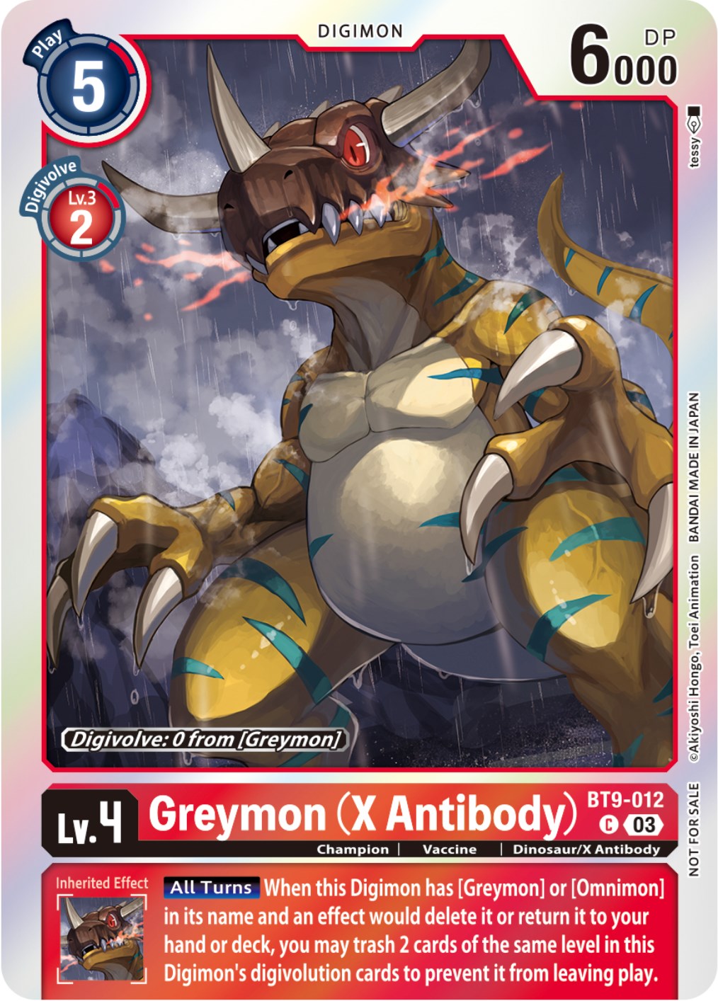 Greymon (X Antibody) [BT9-012] (Blast Ace Pre-Release Winner) [X Record] | Tables and Towers