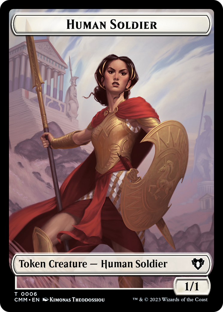 Human Soldier // Elemental (0025) Double-Sided Token [Commander Masters Tokens] | Tables and Towers