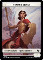 Human Soldier // Knight Double-Sided Token [Commander Masters Tokens] | Tables and Towers