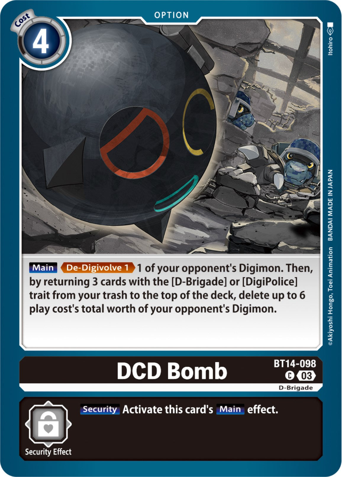 DCD Bomb [BT14-098] [Blast Ace] | Tables and Towers