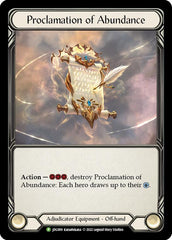 Proclamation of Abundance [JDG009] (Promo)  Cold Foil | Tables and Towers