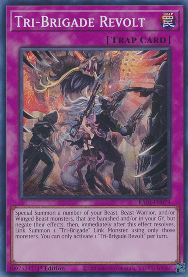 Tri-Brigade Revolt [RA01-EN079] Super Rare | Tables and Towers