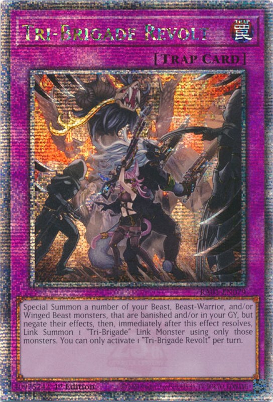 Tri-Brigade Revolt [RA01-EN079] Quarter Century Secret Rare | Tables and Towers