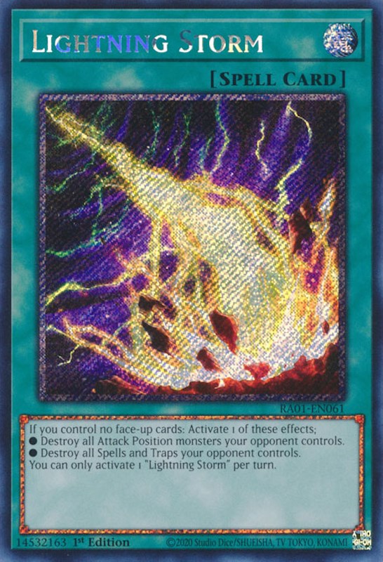 Lightning Storm [RA01-EN061] Platinum Secret Rare | Tables and Towers