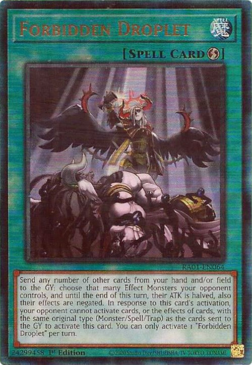 Forbidden Droplet [RA01-EN064] Prismatic Ultimate Rare | Tables and Towers