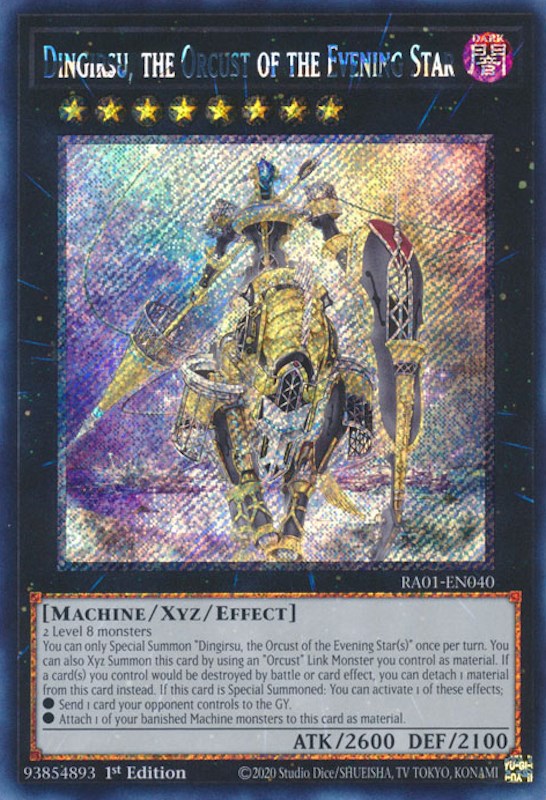 Dingirsu, the Orcust of the Evening Star [RA01-EN040] Platinum Secret Rare | Tables and Towers