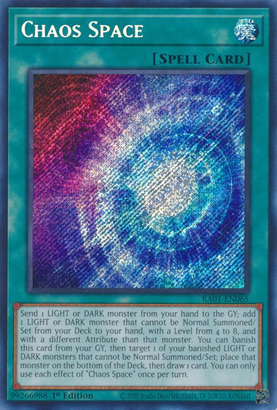 Chaos Space [RA01-EN065] Secret Rare | Tables and Towers