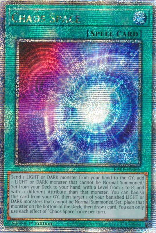 Chaos Space [RA01-EN065] Quarter Century Secret Rare | Tables and Towers