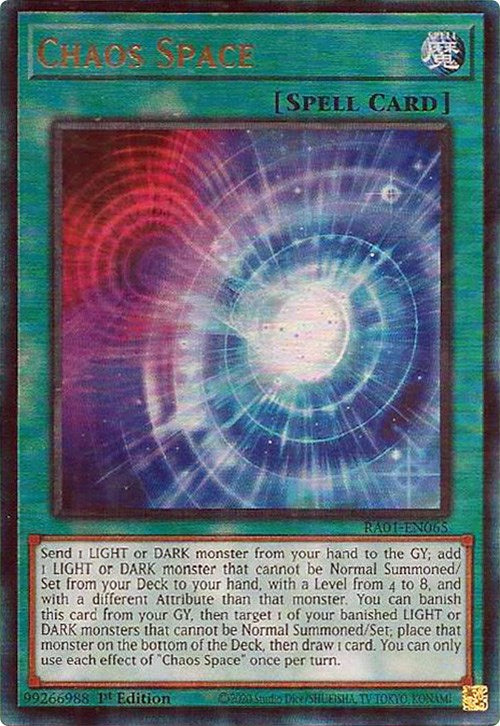 Chaos Space [RA01-EN065] Prismatic Ultimate Rare | Tables and Towers