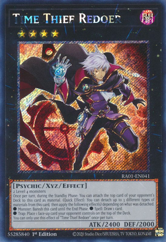 Time Thief Redoer [RA01-EN041] Platinum Secret Rare | Tables and Towers