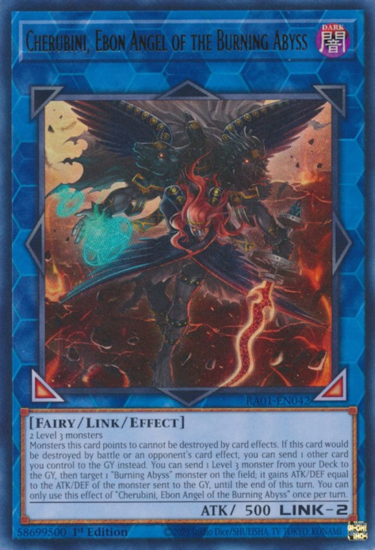 Cherubini, Ebon Angel of the Burning Abyss [RA01-EN042] Ultra Rare | Tables and Towers