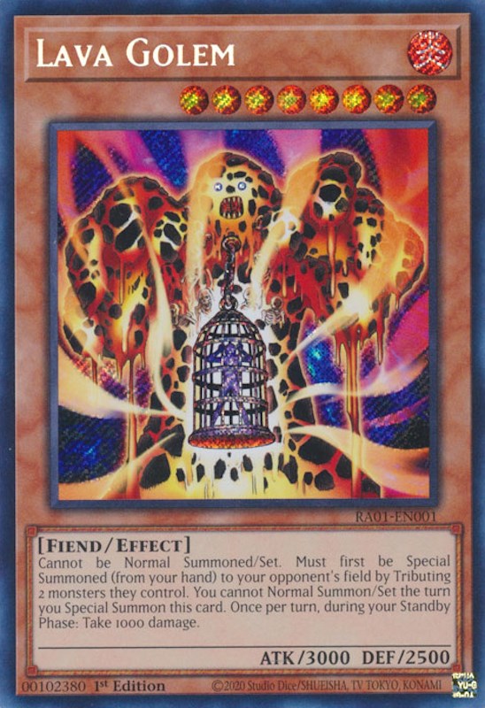 Lava Golem [RA01-EN001] Secret Rare | Tables and Towers