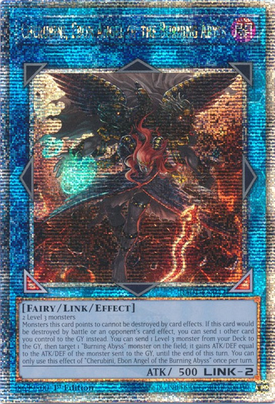 Cherubini, Ebon Angel of the Burning Abyss [RA01-EN042] Quarter Century Secret Rare | Tables and Towers