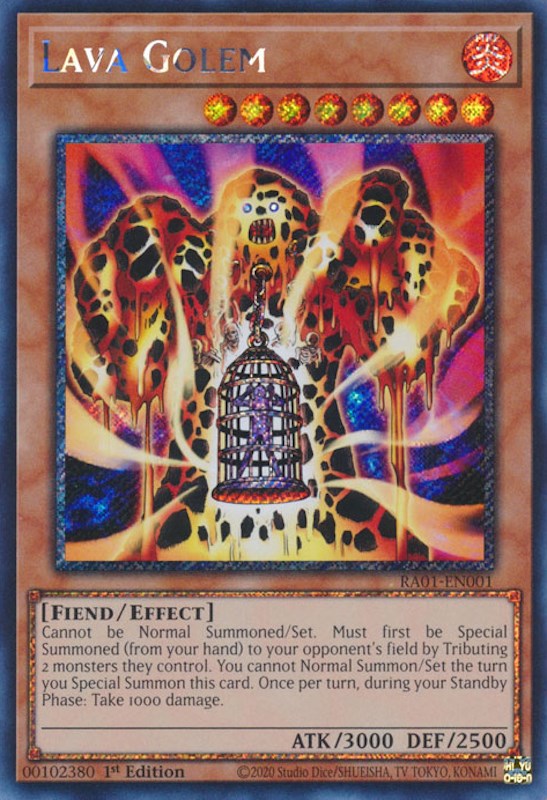 Lava Golem [RA01-EN001] Platinum Secret Rare | Tables and Towers