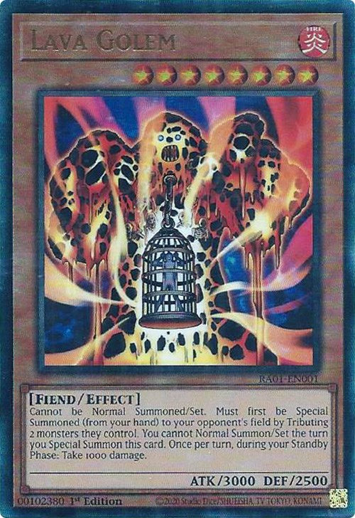 Lava Golem [RA01-EN001] Prismatic Ultimate Rare | Tables and Towers