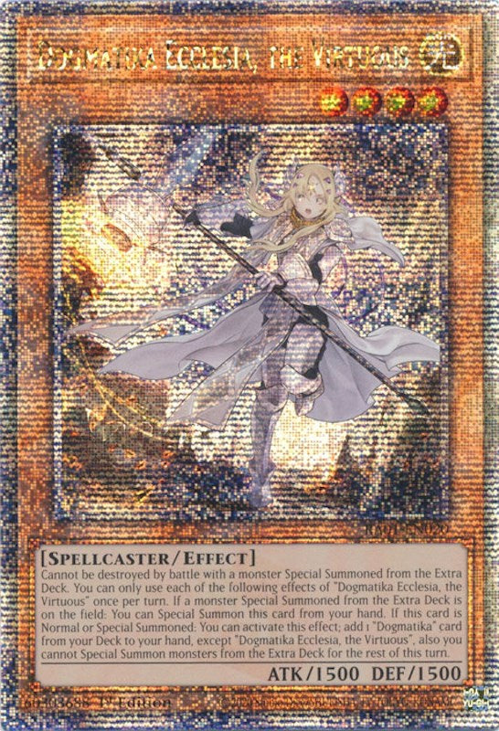 Dogmatika Ecclesia, the Virtuous [RA01-EN020] Quarter Century Secret Rare | Tables and Towers