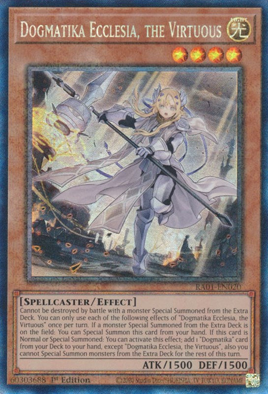 Dogmatika Ecclesia, the Virtuous [RA01-EN020] Prismatic Collector's Rare | Tables and Towers