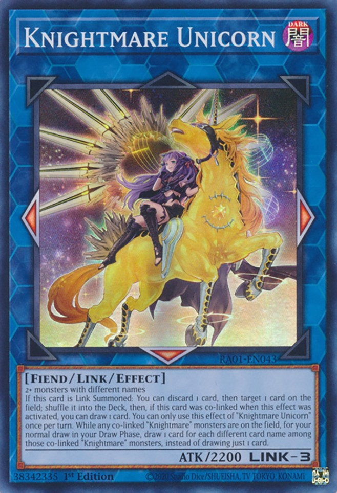 Knightmare Unicorn (Alternate Art) [RA01-EN043] Super Rare | Tables and Towers