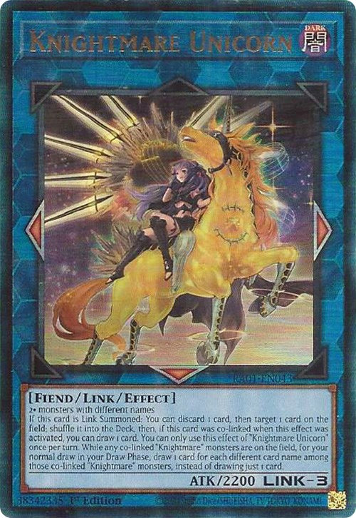 Knightmare Unicorn (Alternate Art) [RA01-EN043] Prismatic Ultimate Rare | Tables and Towers