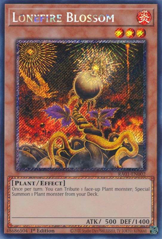 Lonefire Blossom [RA01-EN002] Prismatic Secret Rare | Tables and Towers