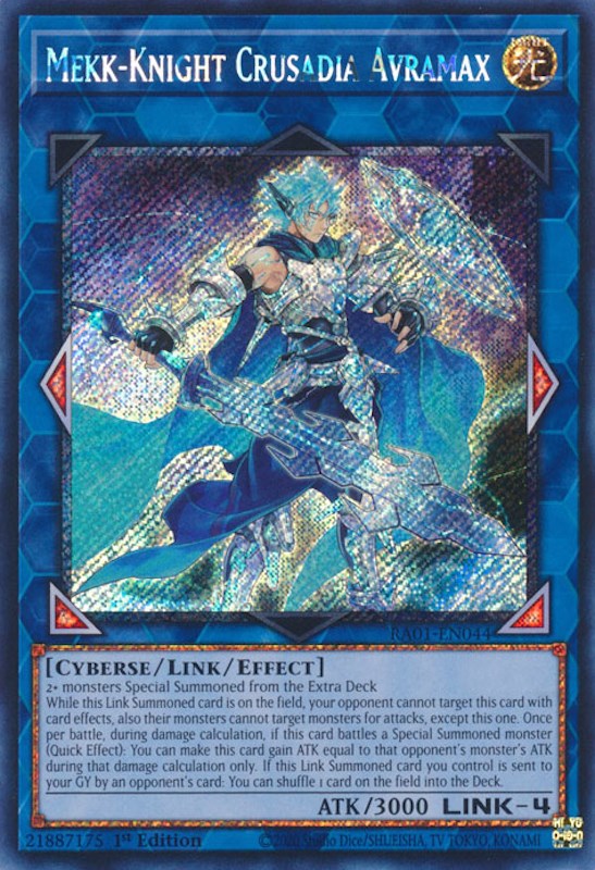 Mekk-Knight Crusadia Avramax [RA01-EN044] Platinum Secret Rare | Tables and Towers