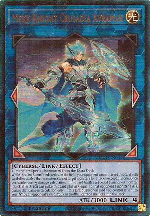 Mekk-Knight Crusadia Avramax [RA01-EN044] Prismatic Ultimate Rare | Tables and Towers