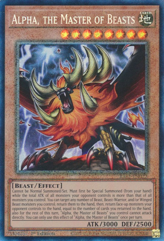 Alpha, the Master of Beasts [RA01-EN022] Prismatic Collector's Rare | Tables and Towers