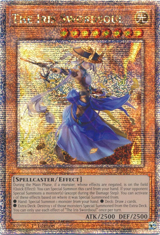 The Iris Swordsoul [RA01-EN023] Quarter Century Secret Rare | Tables and Towers