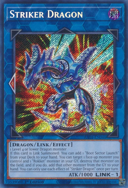 Striker Dragon [RA01-EN046] Secret Rare | Tables and Towers