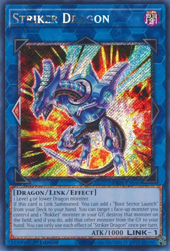 Striker Dragon [RA01-EN046] Platinum Secret Rare | Tables and Towers