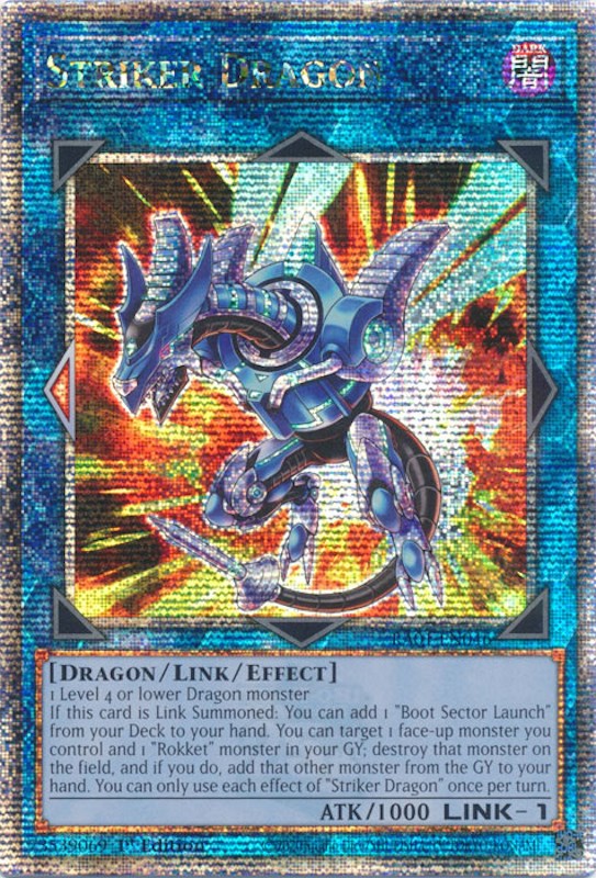 Striker Dragon [RA01-EN046] Quarter Century Secret Rare | Tables and Towers