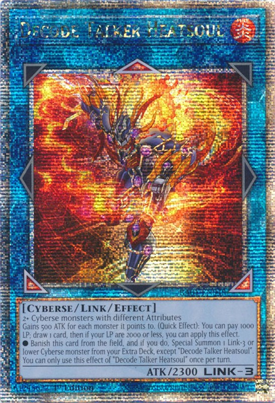 Decode Talker Heatsoul [RA01-EN048] Quarter Century Secret Rare | Tables and Towers