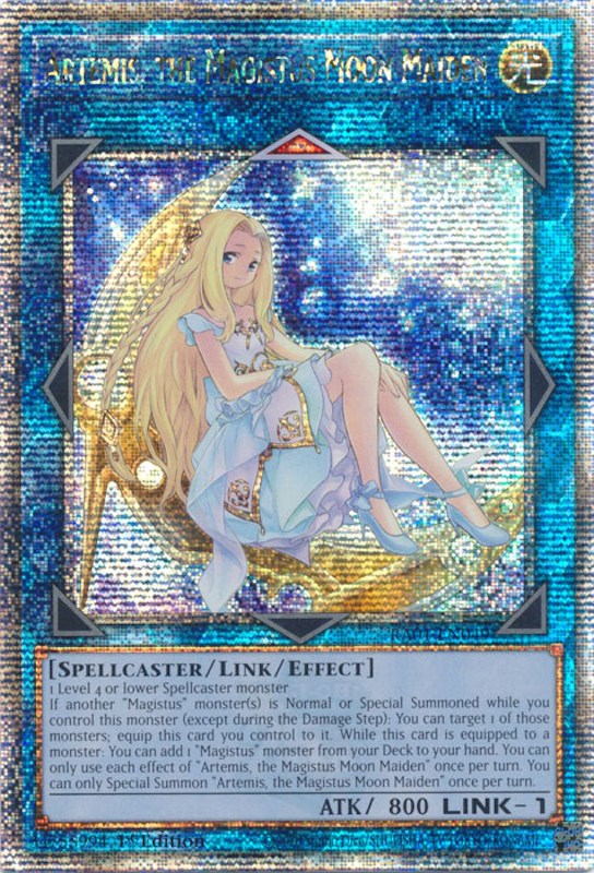 Artemis, the Magistus Moon Maiden [RA01-EN049] Quarter Century Secret Rare | Tables and Towers