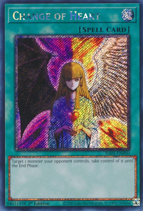 Change of Heart [RA01-EN050] Platinum Secret Rare | Tables and Towers