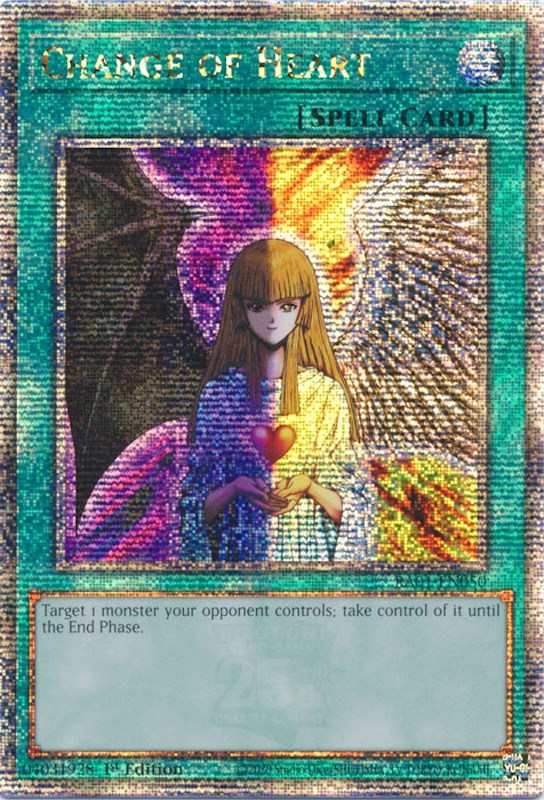 Change of Heart [RA01-EN050] Quarter Century Secret Rare | Tables and Towers