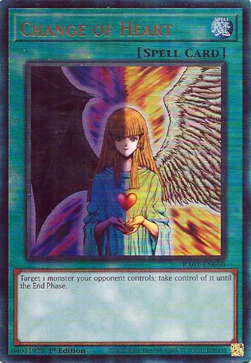 Change of Heart [RA01-EN050] Prismatic Ultimate Rare | Tables and Towers