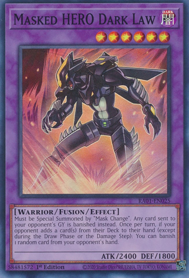 Masked HERO Dark Law [RA01-EN025] Super Rare | Tables and Towers