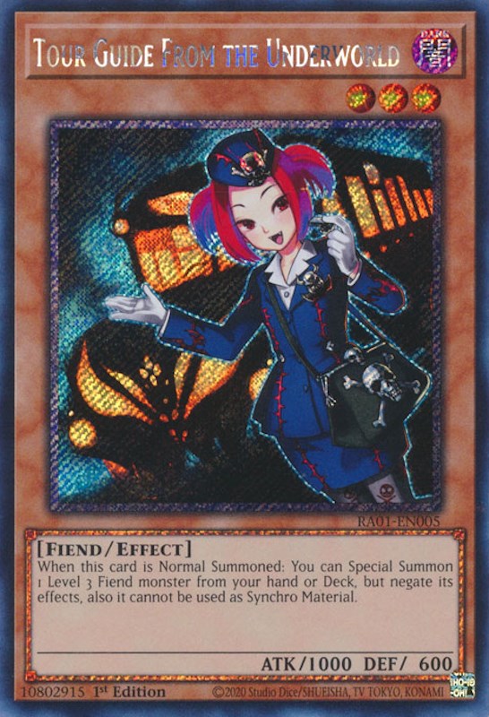 Tour Guide From the Underworld [RA01-EN005] Platinum Secret Rare | Tables and Towers