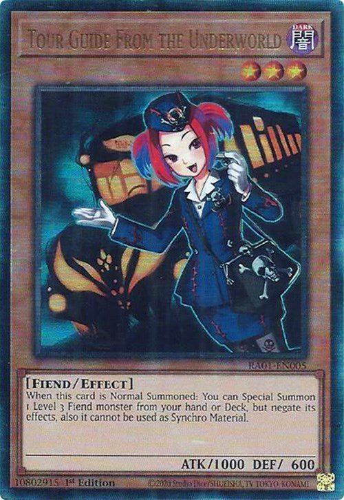 Tour Guide From the Underworld [RA01-EN005] Prismatic Ultimate Rare | Tables and Towers