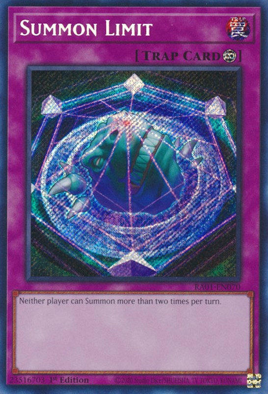 Summon Limit [RA01-EN070] Secret Rare | Tables and Towers