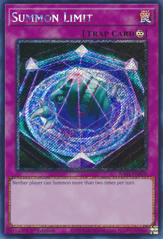 Summon Limit [RA01-EN070] Platinum Secret Rare | Tables and Towers