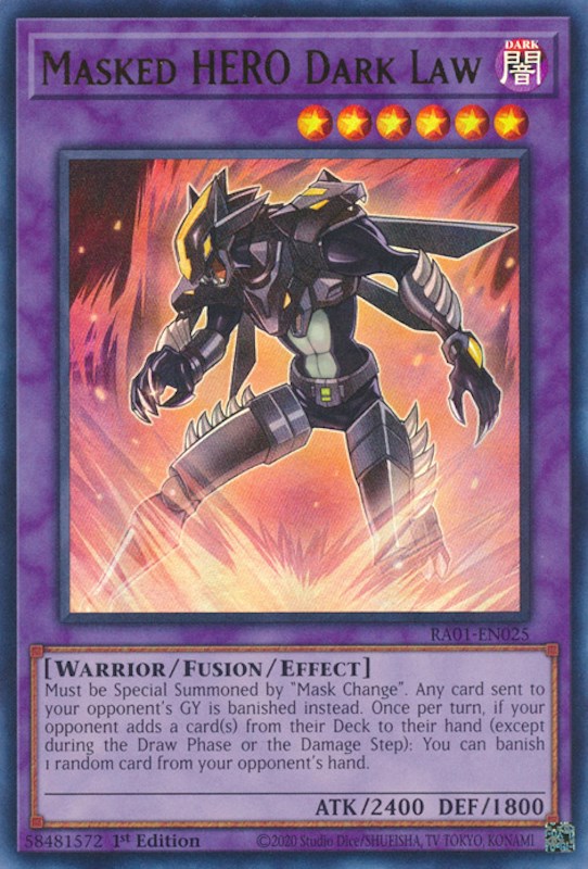 Masked HERO Dark Law [RA01-EN025] Ultra Rare | Tables and Towers