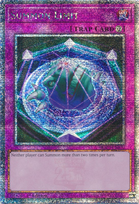 Summon Limit [RA01-EN070] Quarter Century Secret Rare | Tables and Towers