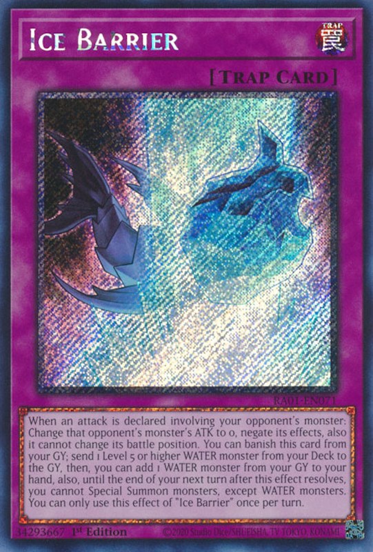 Ice Barrier [RA01-EN071] Platinum Secret Rare | Tables and Towers