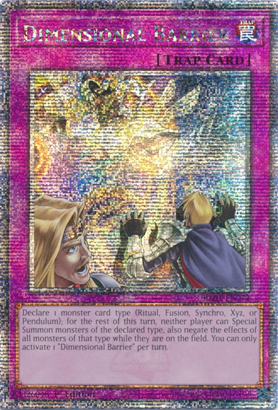 Dimensional Barrier [RA01-EN072] Quarter Century Secret Rare | Tables and Towers