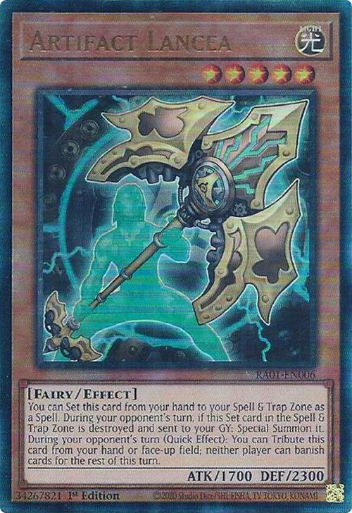 Artifact Lancea [RA01-EN006] Prismatic Ultimate Rare | Tables and Towers